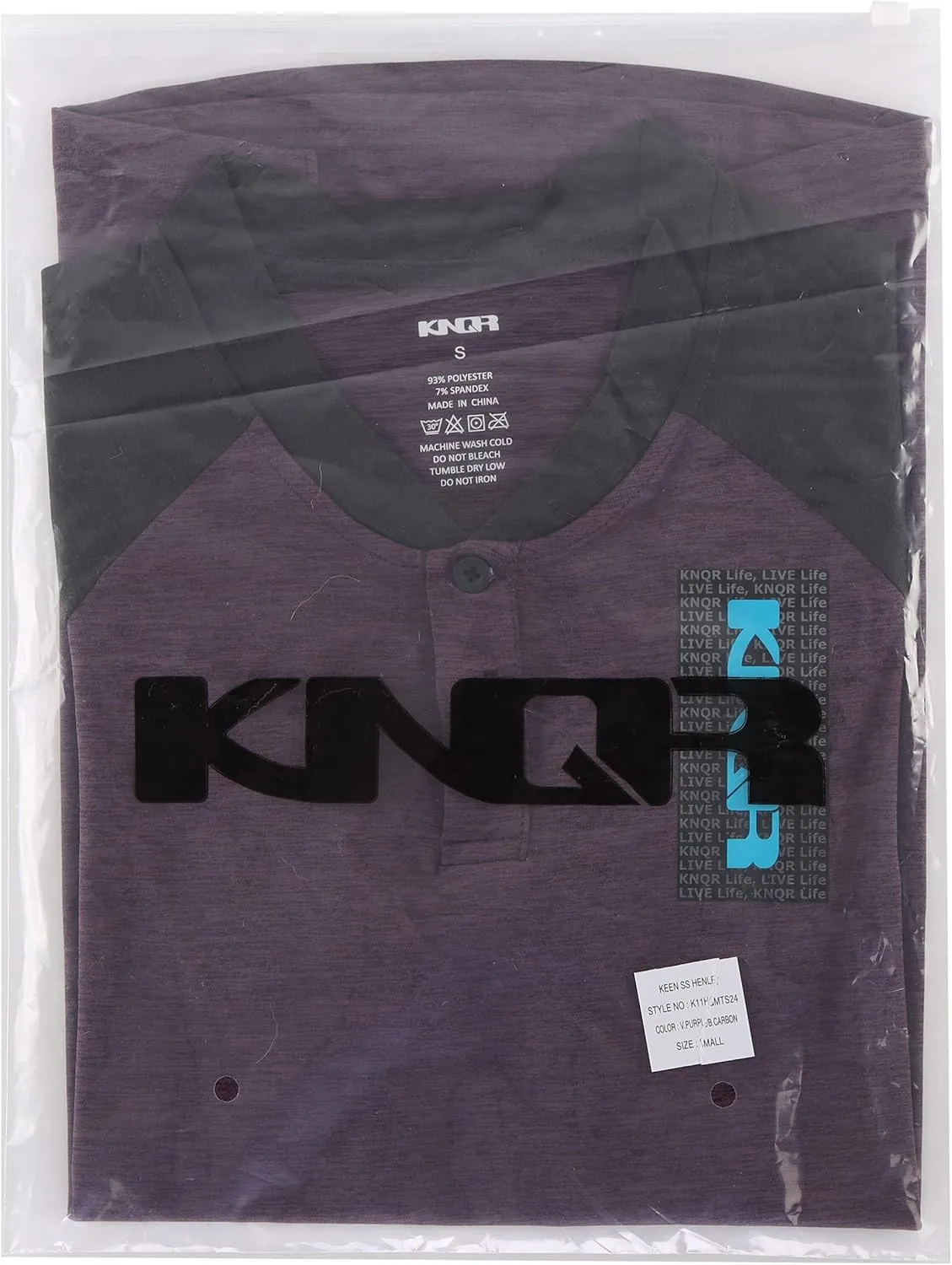 KNQR Men's Performance Lightweight Vintage Quick Dry Athletic Active Outdoor Hiking Henley T-Shirts