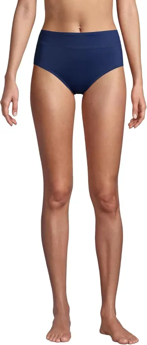 Lands' End Women's Tummy Control High Waisted Bikini Bottoms