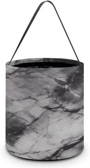 Light Black Marble Halloween Tote Candy Bag Candy Basket Candy Bucket Gift Bag for Halloween Party