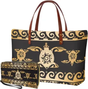 Lightweight Handbag Set of 2,Tote Bag Satchel Purse with Wallet Set for Women,Top Handle Totes for Walking