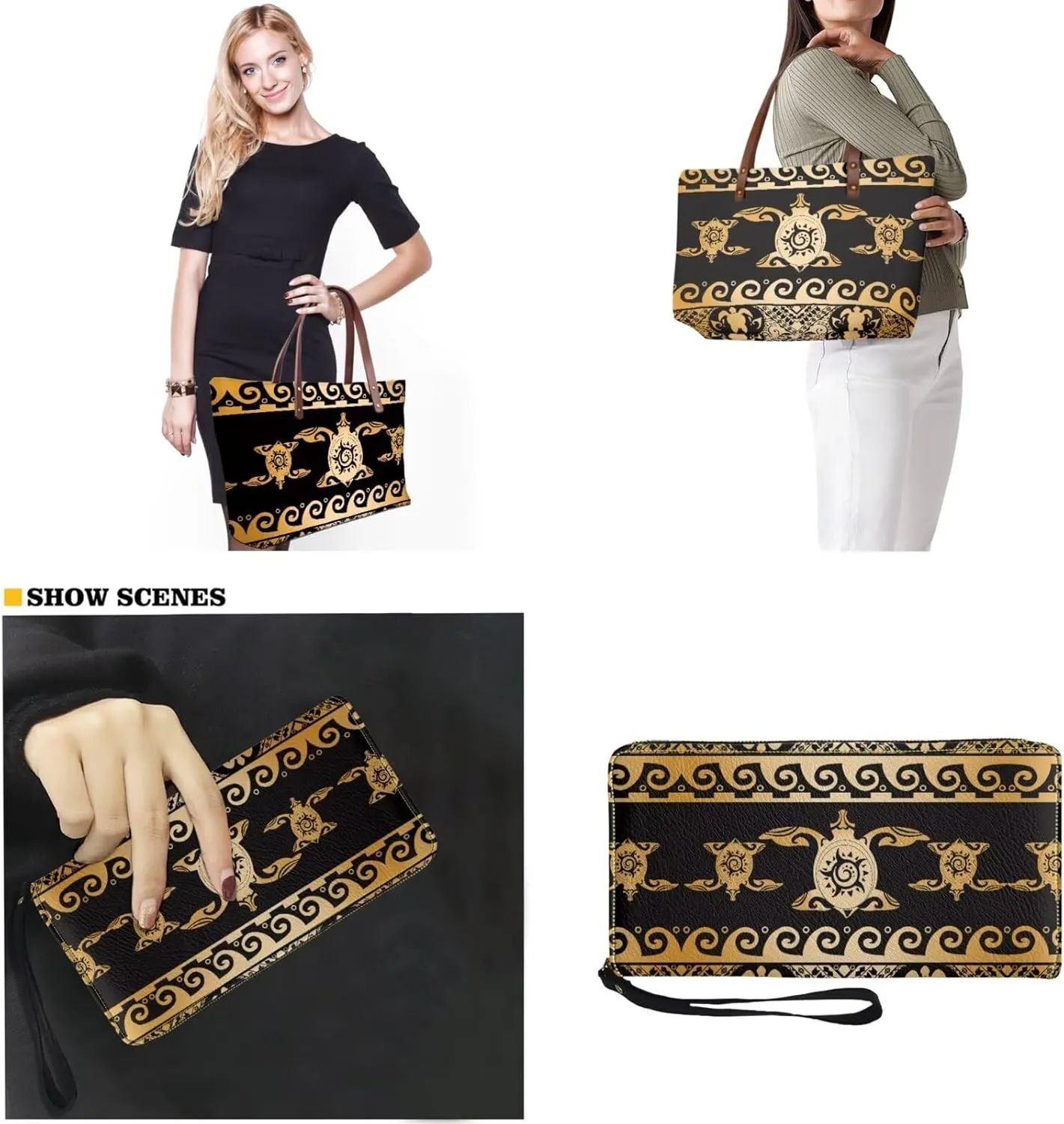 Lightweight Handbag Set of 2,Tote Bag Satchel Purse with Wallet Set for Women,Top Handle Totes for Walking