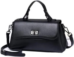 Lock Leather Square Bag Women's Unique Shoulder Bags Tote Bags Top Handle Satchel Handbags