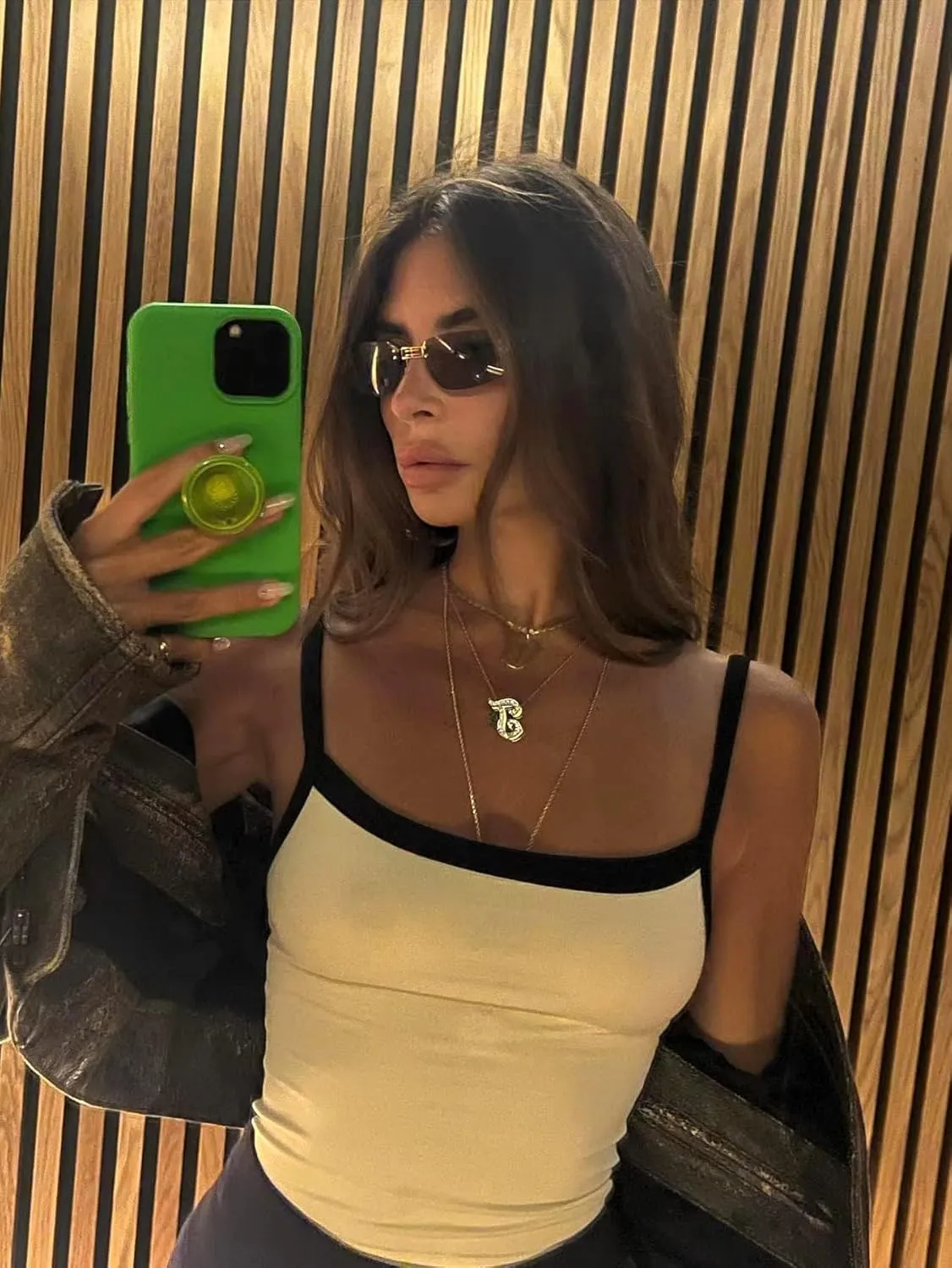 LQI Tank Tops for Women Contrast Trim Cami Tops Y2K Crop Tops Sexy Strap Summer Tops