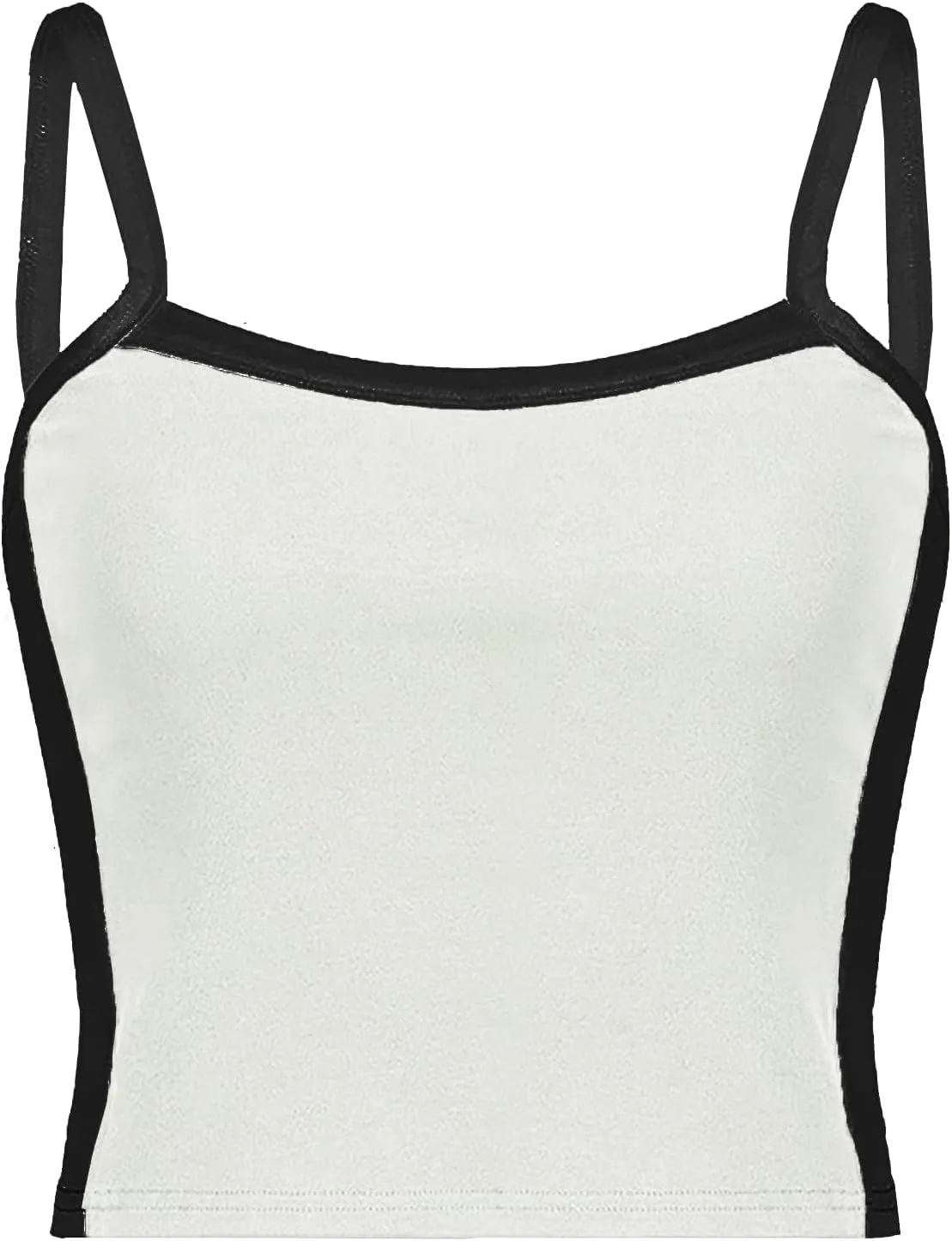 LQI Tank Tops for Women Contrast Trim Cami Tops Y2K Crop Tops Sexy Strap Summer Tops