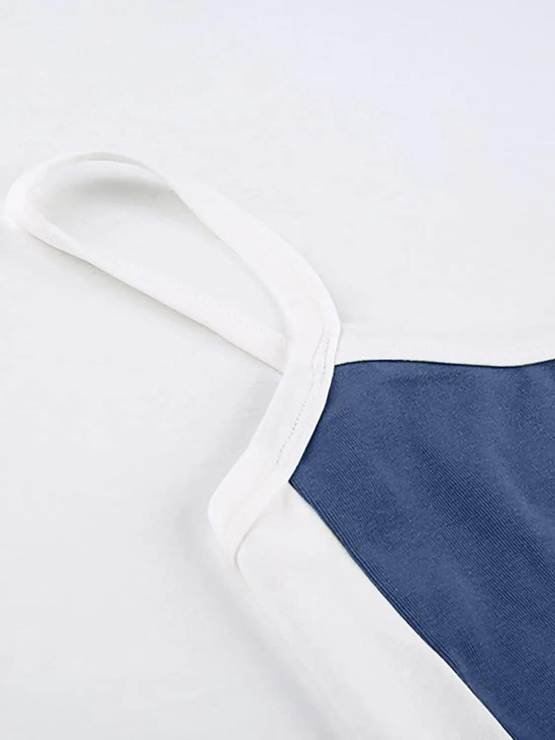 LQI Tank Tops for Women Contrast Trim Cami Tops Y2K Crop Tops Sexy Strap Summer Tops