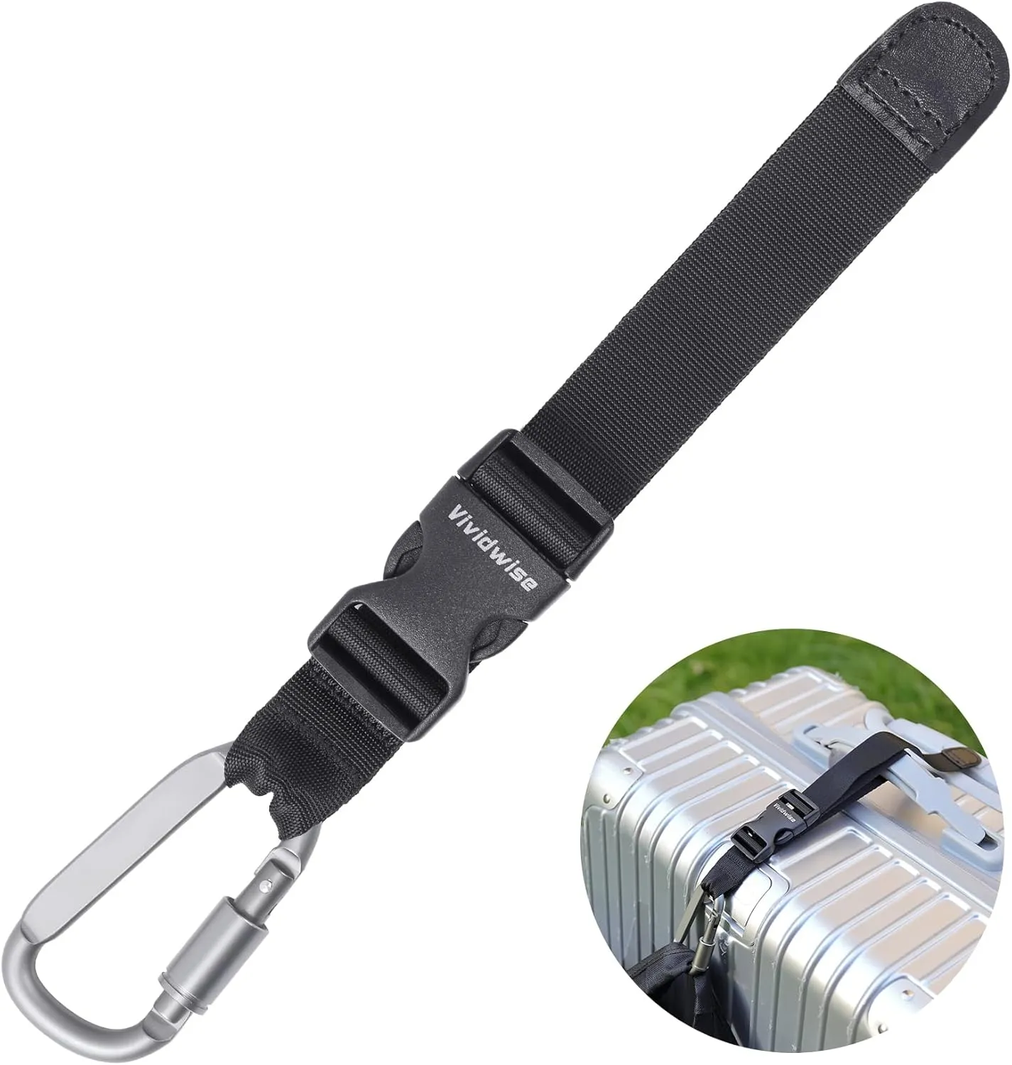 Luggage Straps, Add a Bag Luggage Strap Jacket Gripper, Luggage Straps Carry-on Baggage Suitcase Straps Belts Travel Accessories (Black, Hook x 1)