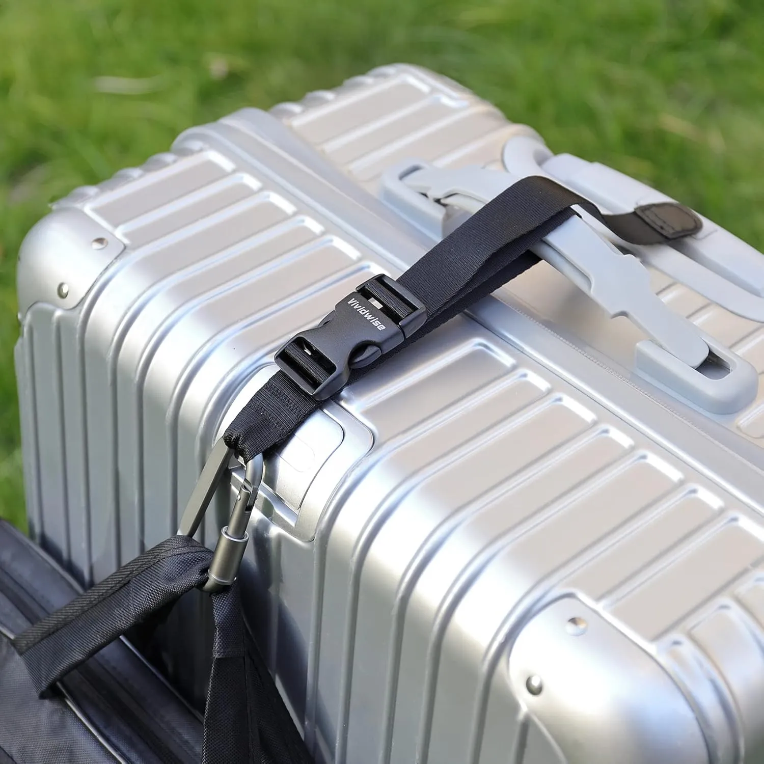 Luggage Straps, Add a Bag Luggage Strap Jacket Gripper, Luggage Straps Carry-on Baggage Suitcase Straps Belts Travel Accessories (Black, Hook x 1)