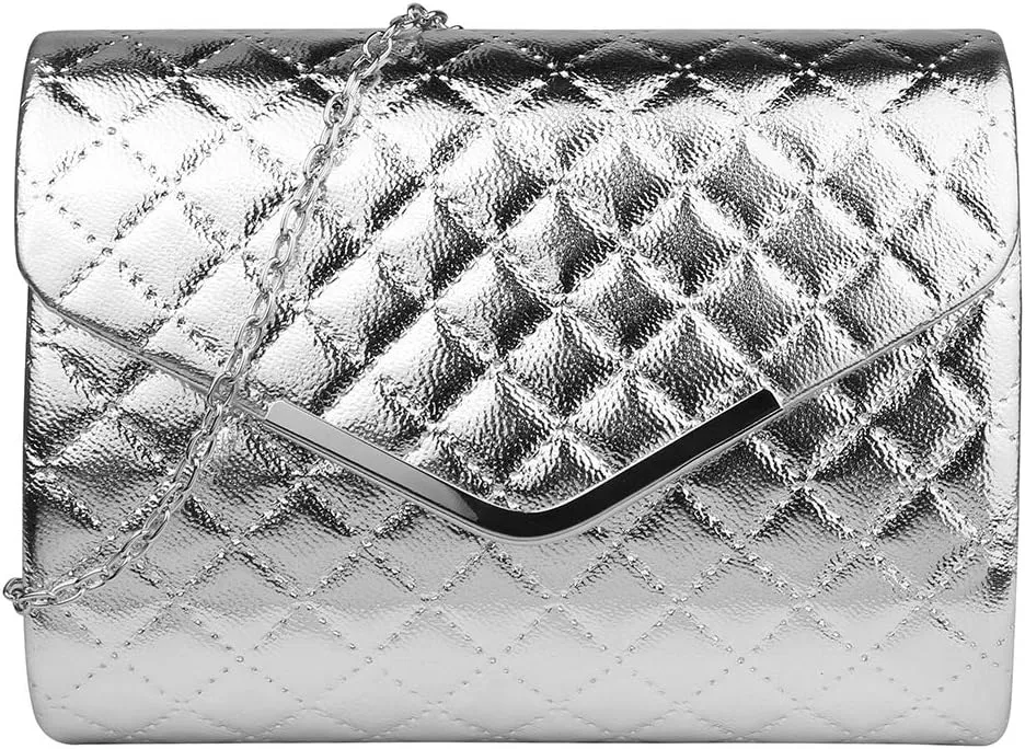 Maggie Women Suede Purse Outdoor Evening Bag Prom Night Clutches Bridal Wedding Purse with Chain Strap