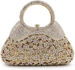 Makeup Bags, Clutches Evening Handbags, Party Shoulder Bags, Clutch Purses for Women Wedding, Wallets (Color : Gold)