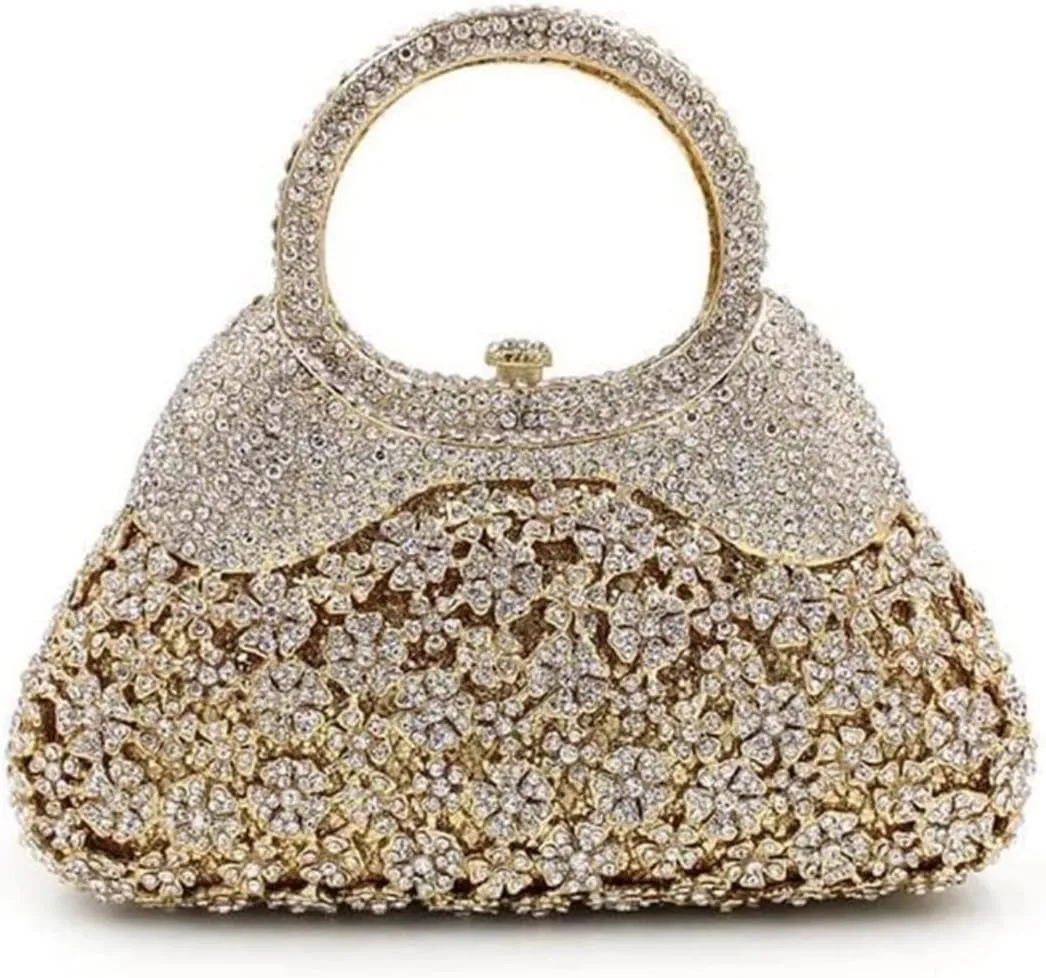 Makeup Bags, Clutches Evening Handbags, Party Shoulder Bags, Clutch Purses for Women Wedding, Wallets (Color : Gold)