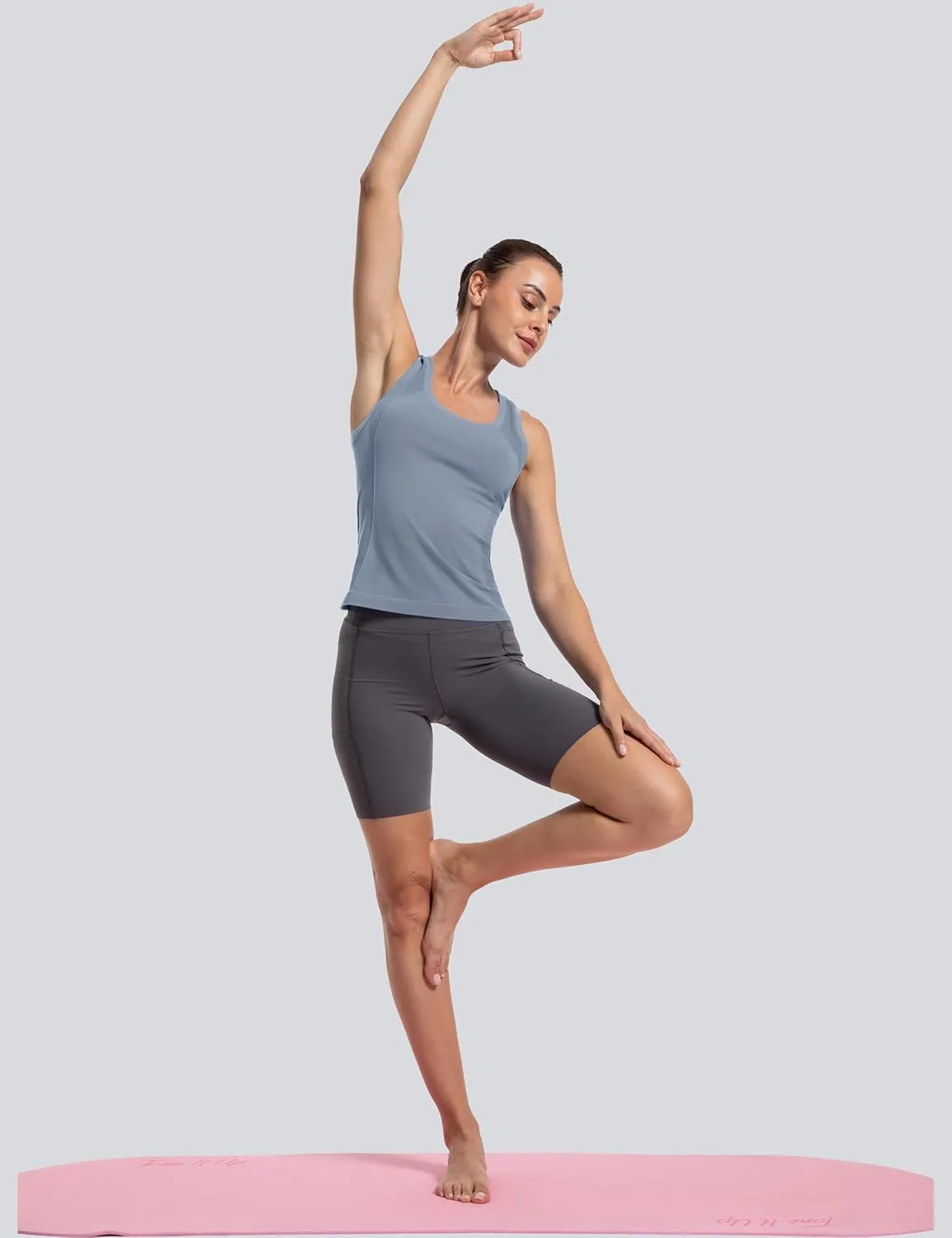 MathCat Workout Tank Tops for women Racerback Tank tops Seamless Gym Tops Sleeveless Athletic Yoga Running Shirts