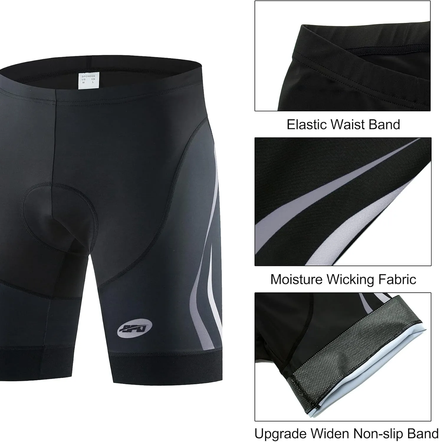 Men's Cycling Shorts Padded Biking Bottoms Team Bike Sportwear