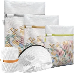 Mesh Laundry Bags, Washing Machine Wash Bags, Reusable and Durable Mesh Wash Bags for Delicates Blouse, Hosiery, Underwear, Bra, Lingerie Baby Clothes - 5 Different Size