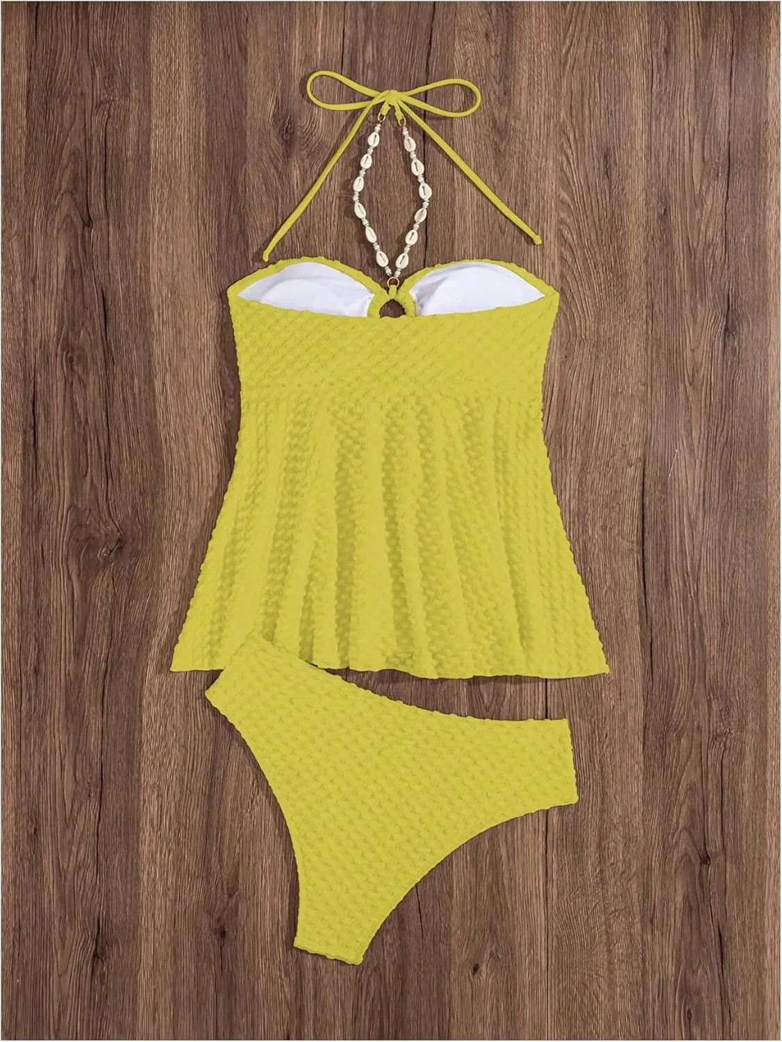 Milumia Women's Tankini Sets Two Piece Halter Cut Out Bathing Suits Tummy Control Swimsuit Flowy Swimwear