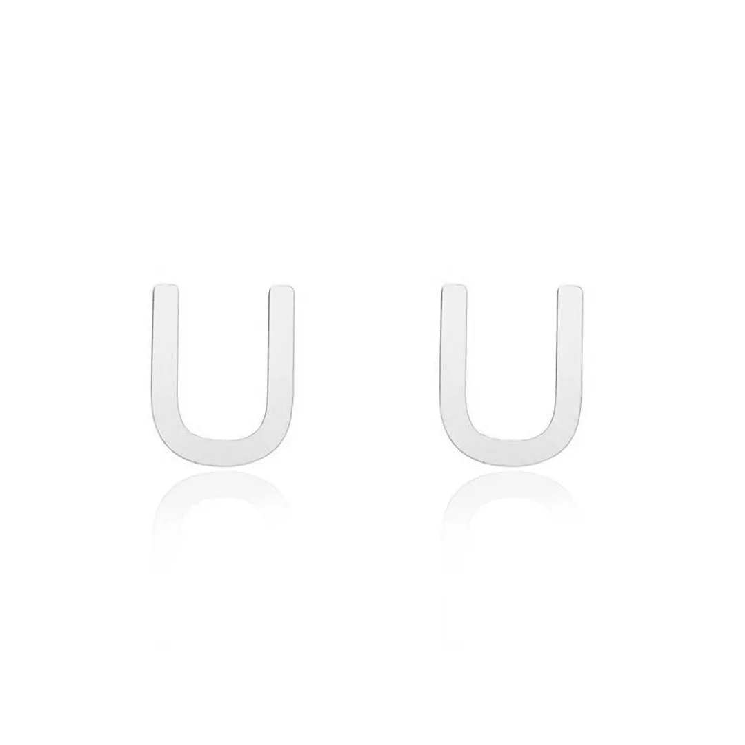 Mini Gold Initial Stud Earrings