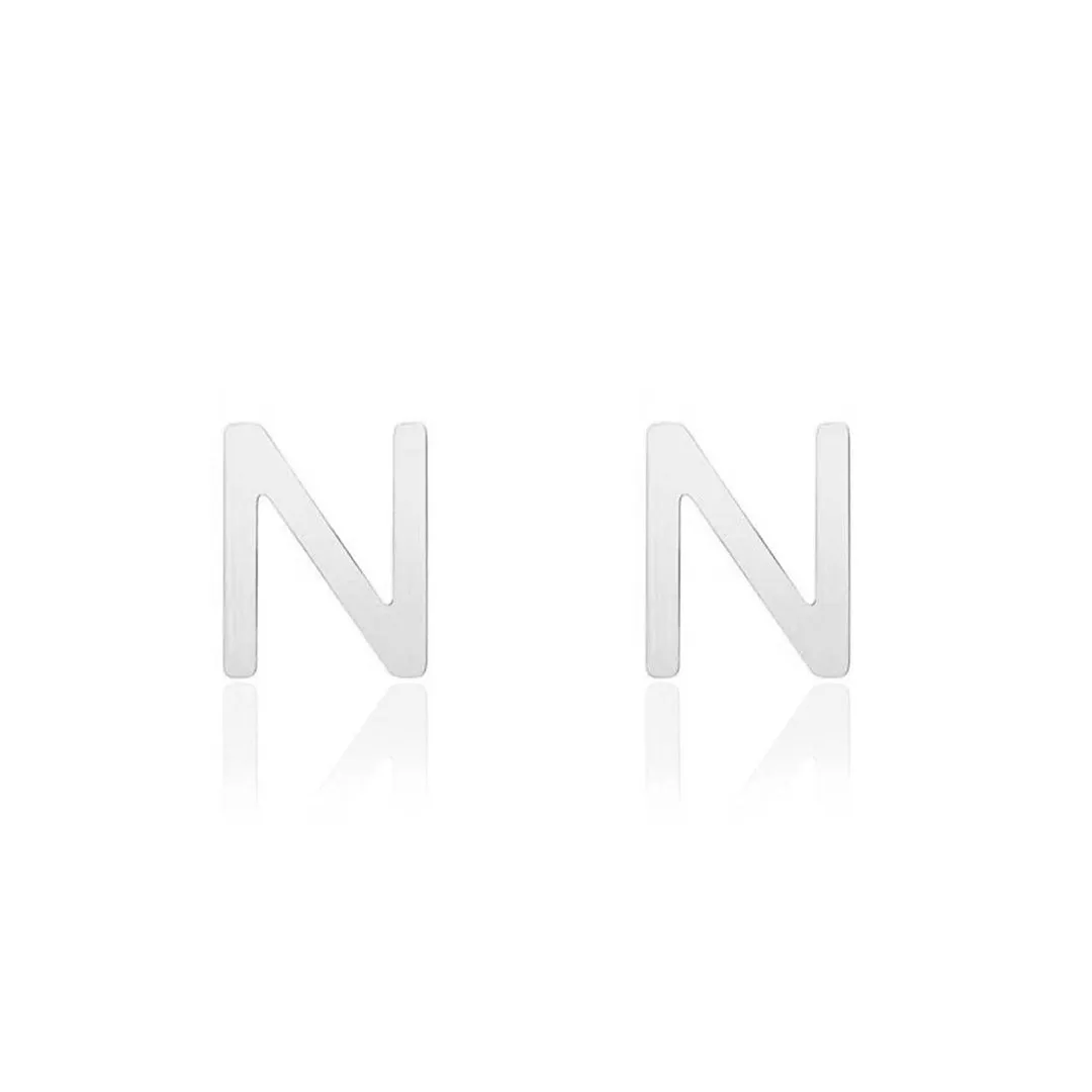 Mini Gold Initial Stud Earrings