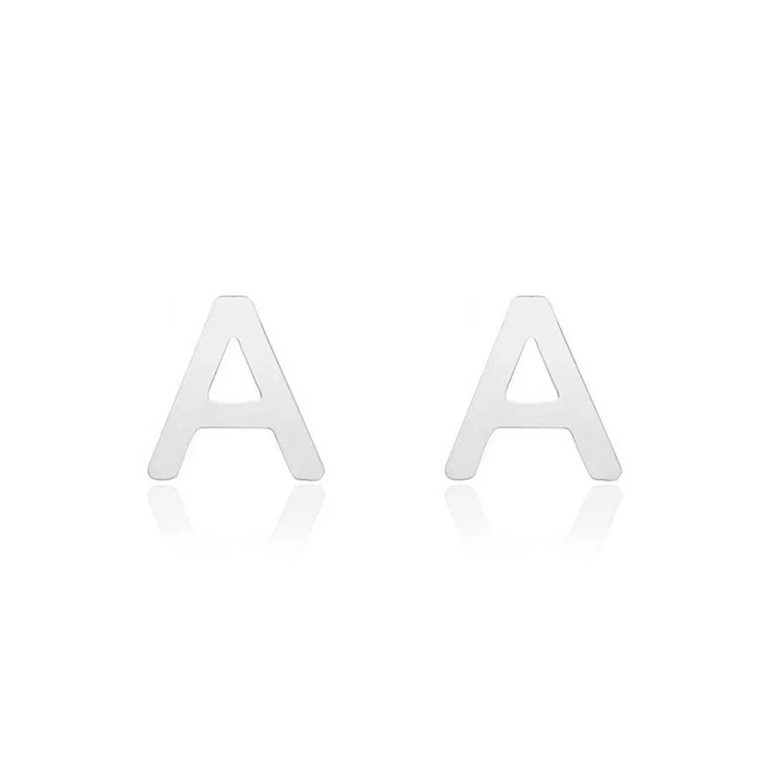 Mini Gold Initial Stud Earrings