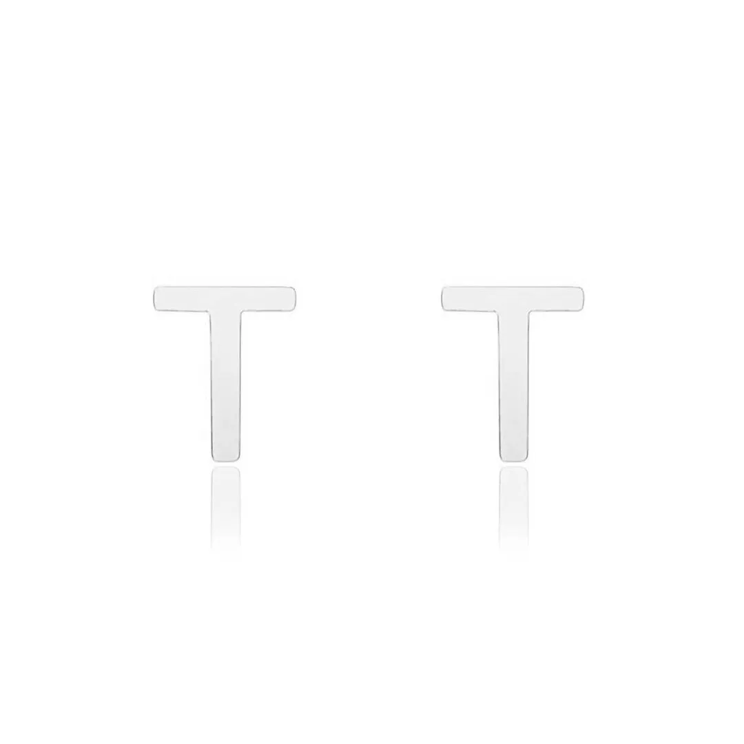 Mini Gold Initial Stud Earrings