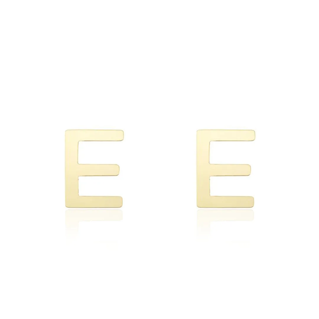 Mini Gold Initial Stud Earrings