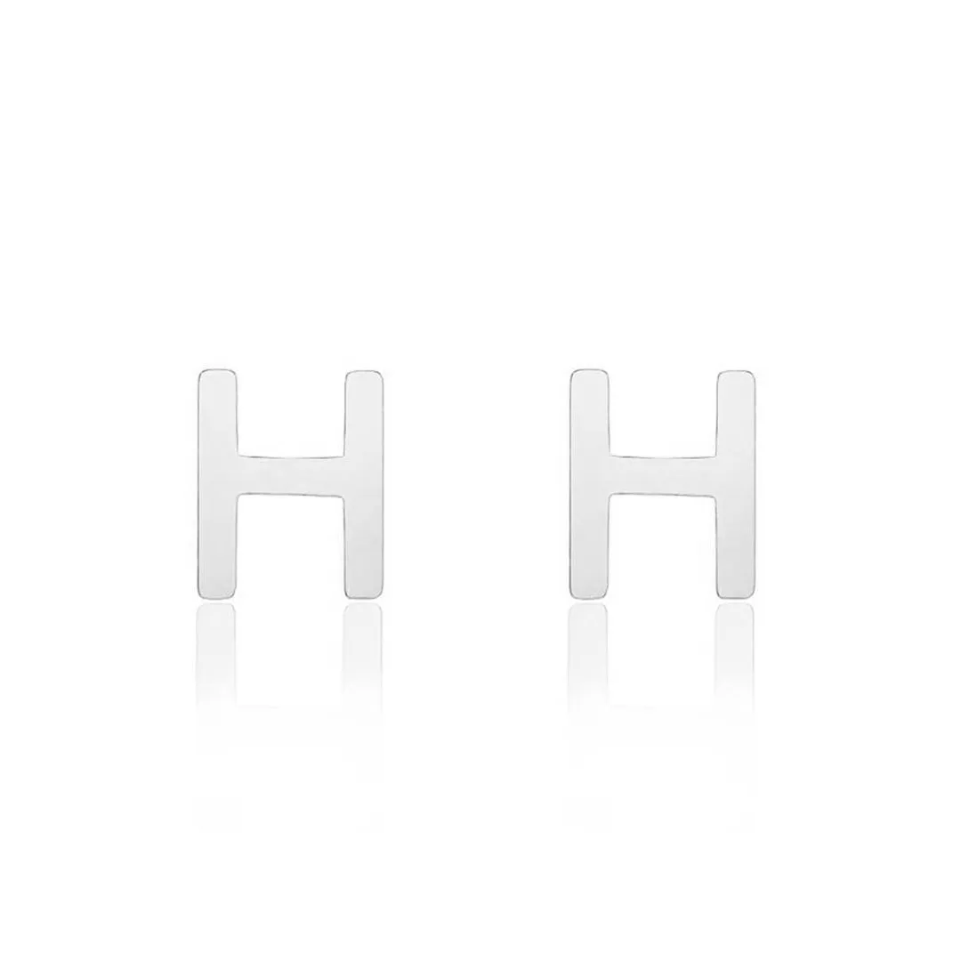 Mini Gold Initial Stud Earrings