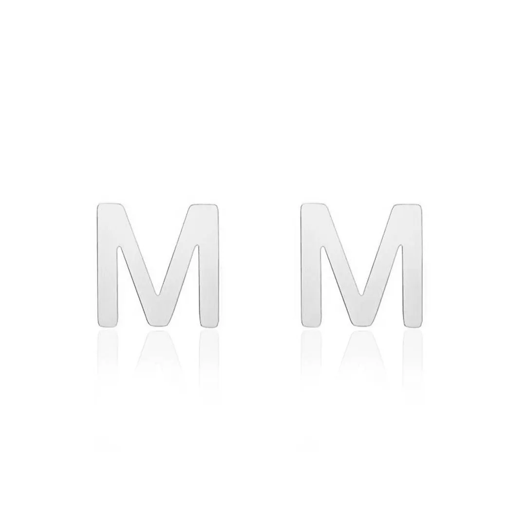 Mini Gold Initial Stud Earrings