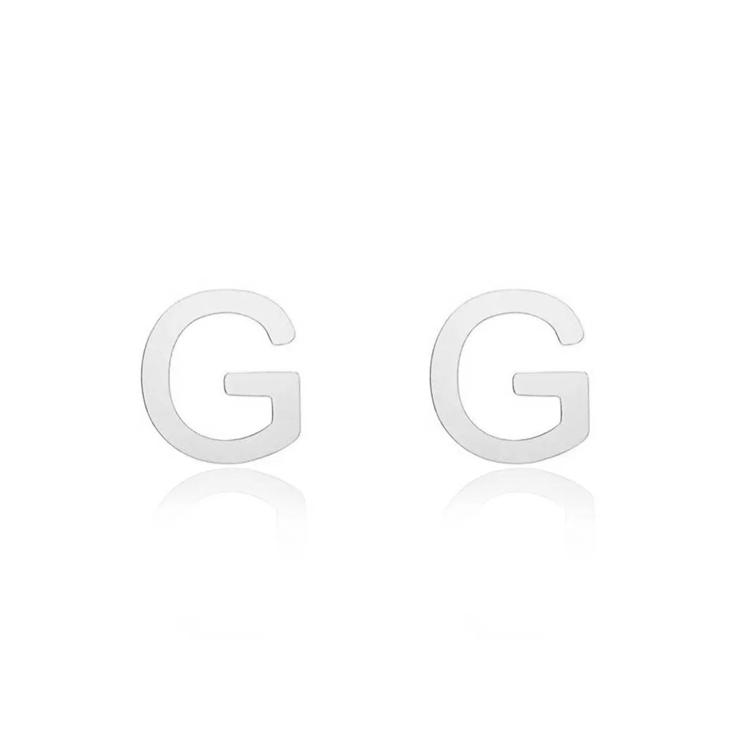 Mini Gold Initial Stud Earrings