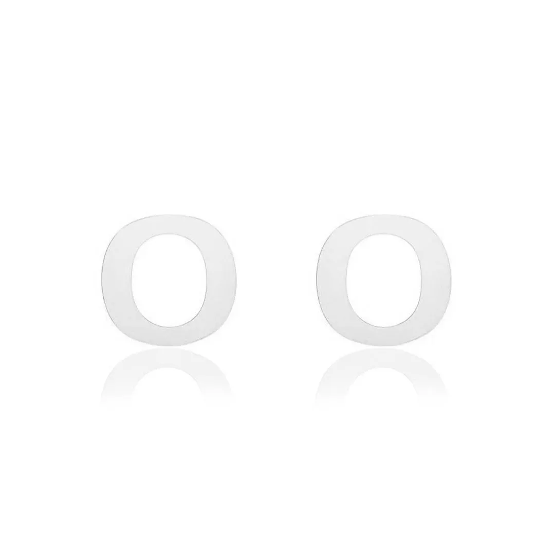 Mini Gold Initial Stud Earrings