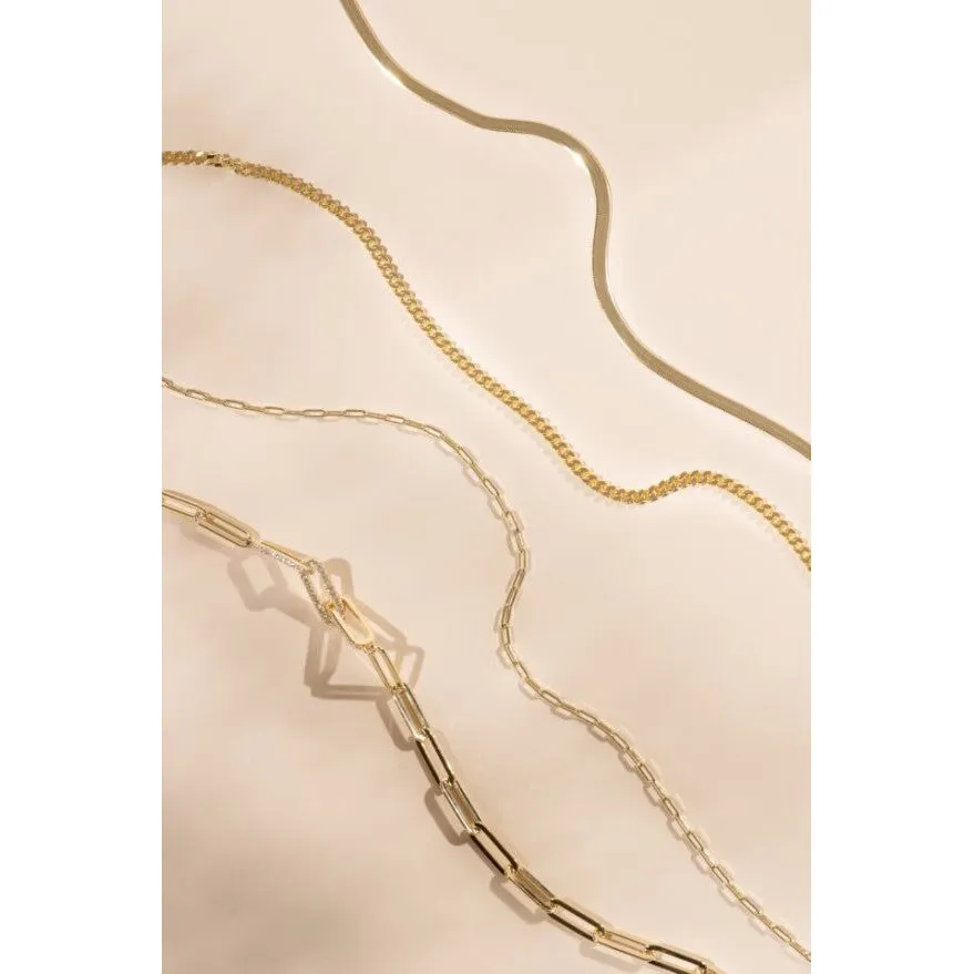 Mini Paperclip Chain Necklace