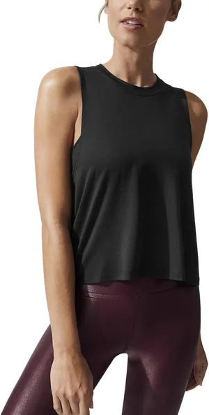 Mippo Crop Tops for Women Womens Workout Tops Flowy Cropped Tank Tops Athletic Shirts