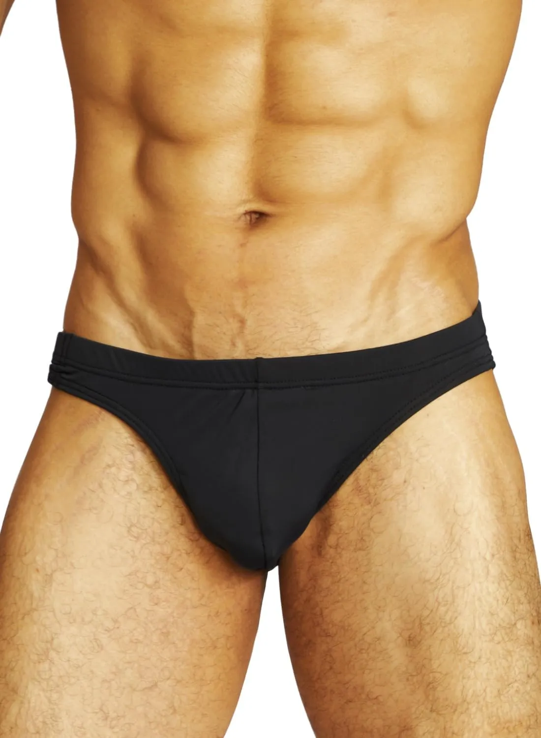 MIZOK Men's Sexy Swim Briefs Low Rise Bikini Swimsuit with Buckle Ring