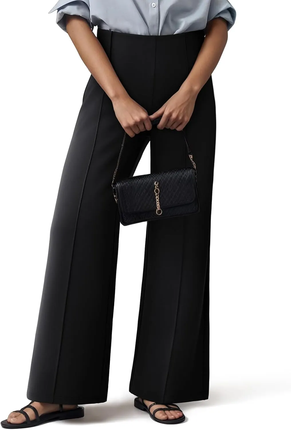 NIMIN Womens Wide Leg Business Casual Pants Dressy Work Slack High Waisted Stretchy Trousers 2025