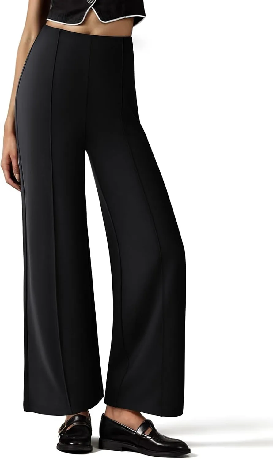 NIMIN Womens Wide Leg Business Casual Pants Dressy Work Slack High Waisted Stretchy Trousers 2025