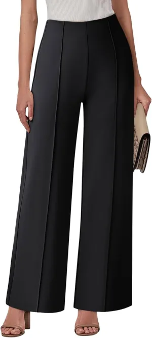 NIMIN Womens Wide Leg Business Casual Pants Dressy Work Slack High Waisted Stretchy Trousers 2025