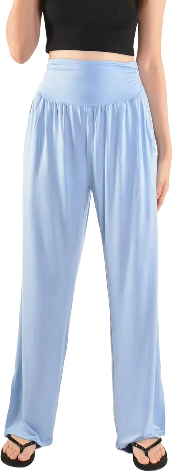 Orient Trail Women's Wide Leg Yoga Pants High Waist Casual Slit Leg Lounge Sweatpants with Pockets Oversized Plus Sizes