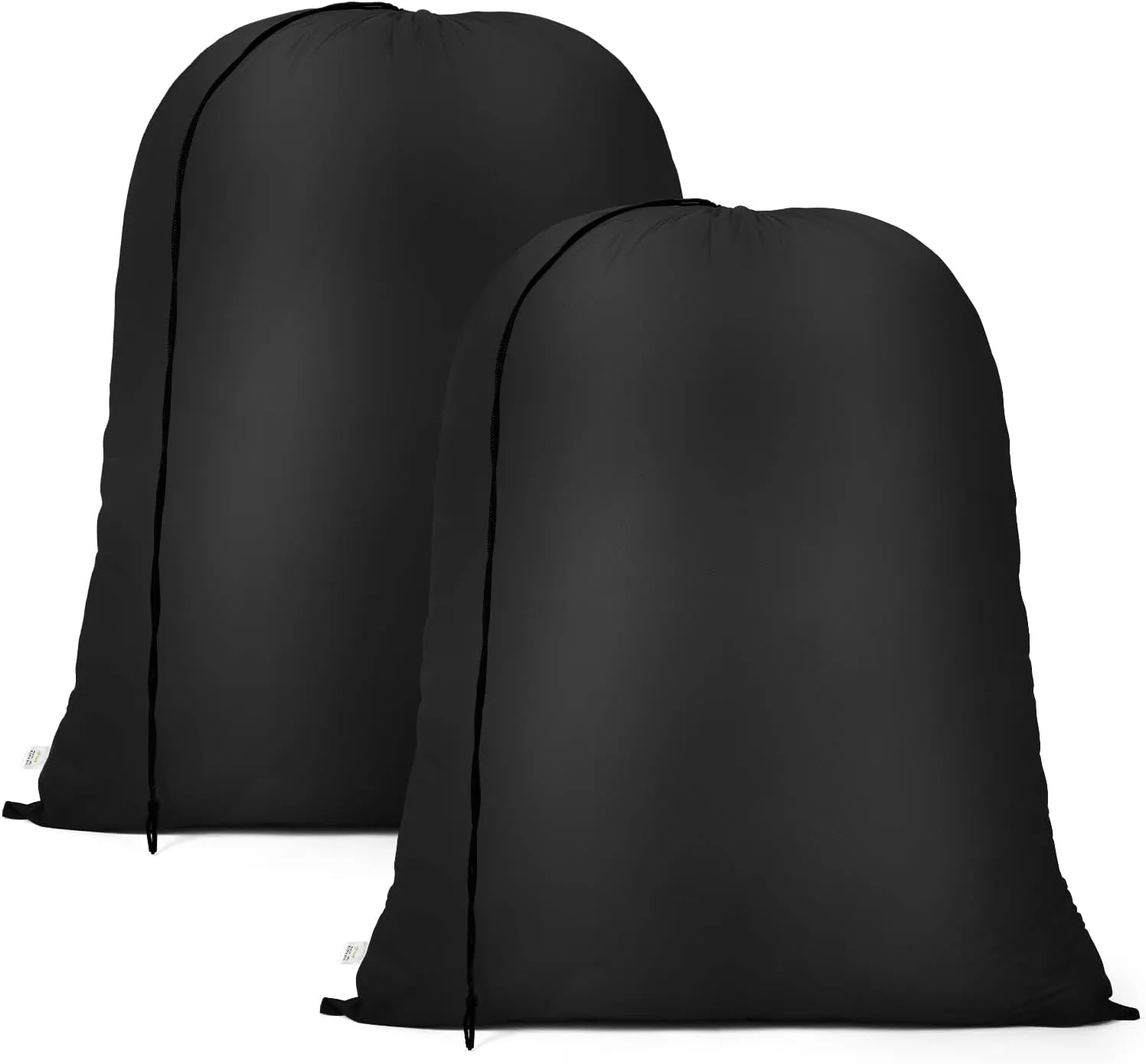 OTraki 20 x 24 inch Laundry Bag 2 Pack Travel Laundry Bags Medium Washable Dirty Clothes Bag Organizer with Drawstring Closure for Camp Home College Dorm Fit Laundry Hamper or Basket Black