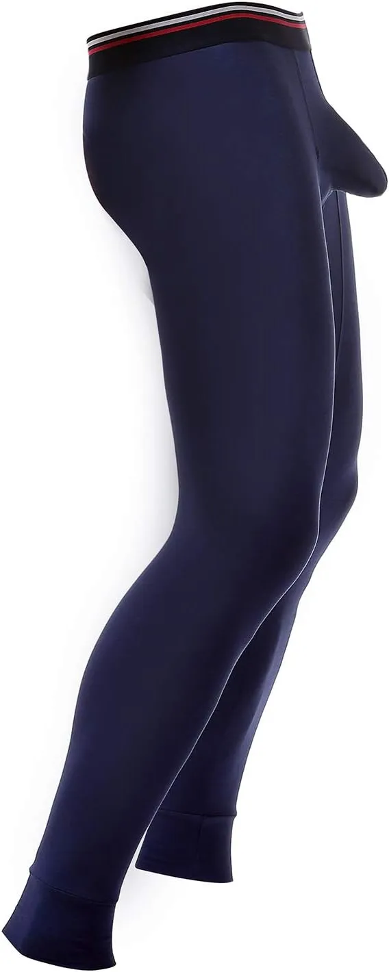 Ouruikia Men's Thermal Underwear Pants Thermal Bottoms Long Johns Bottoms with Separate Pouch