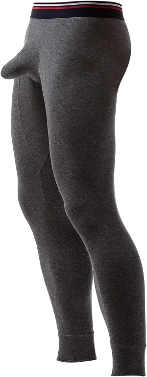 Ouruikia Men's Thermal Underwear Pants Thermal Bottoms Long Johns Bottoms with Separate Pouch