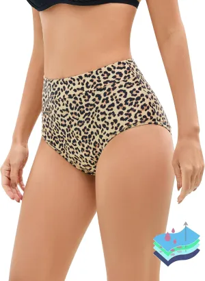 OVRUNS Period Swimwear Leakproof Bikini Brief Bottoms Waterproof Menstrual Swim Bottoms for Teens, Girls, Women