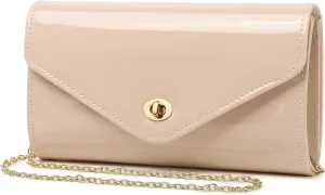 Patent leather envelope purse Shiny candy women's evening handbags for Concert Prom Party Present Handbag Purse