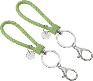 PATIKIL Keychain Bracelet, Woven Leather Wristlet Keychain for Women and Men for Car Keys, Bag Decoration