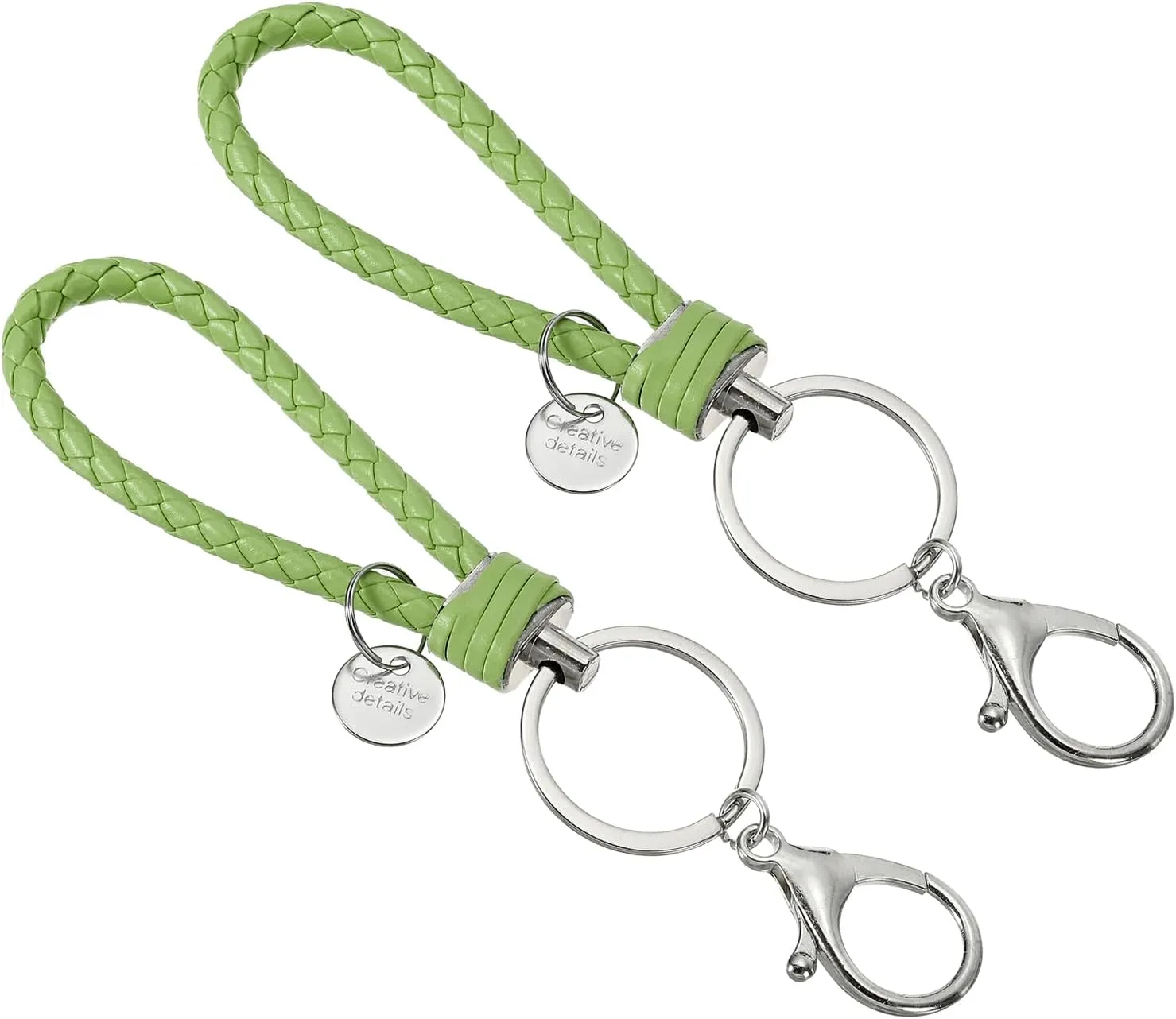 PATIKIL Keychain Bracelet, Woven Leather Wristlet Keychain for Women and Men for Car Keys, Bag Decoration