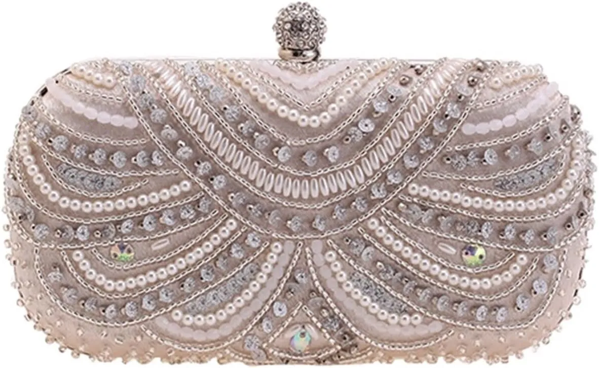 Pearl Clutch Women's Pearl Clutch Bag Embroidered Diamond Purses and Handbags Sequin Clutches Wedding Evening Purse