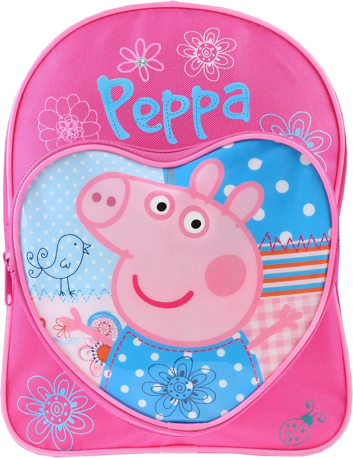 Peppa Pig Backpack | Girls Backpacks for School | Cute Bookbag for Kids | Pink