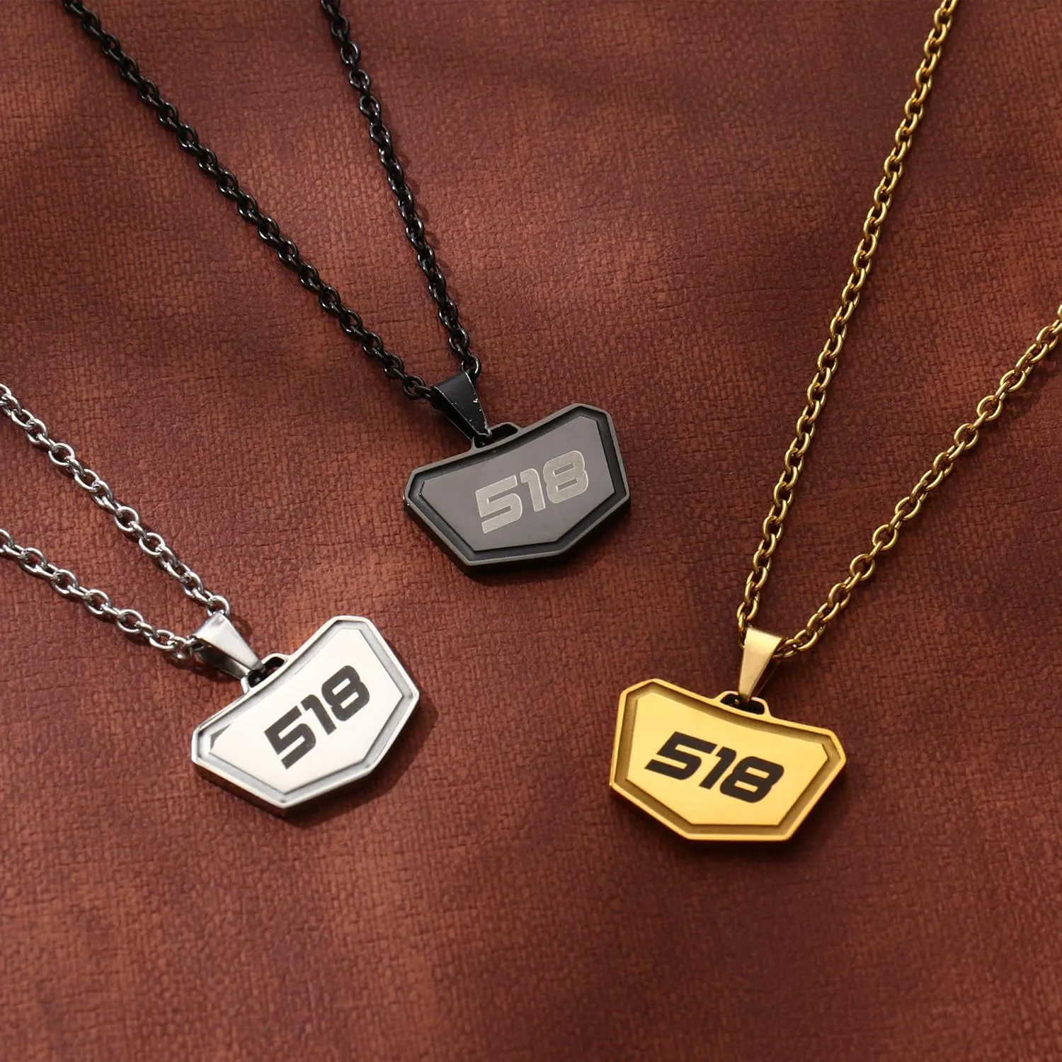 Personalized Custom Motocross Number Necklace,Dirt Bike Name Necklace Gift for Men