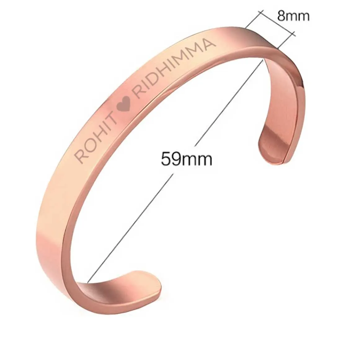 Personalized Matching Couples Bracelets Valentines Day Gift - Rose Gold Plated/Black Rhodium/Gold Plated