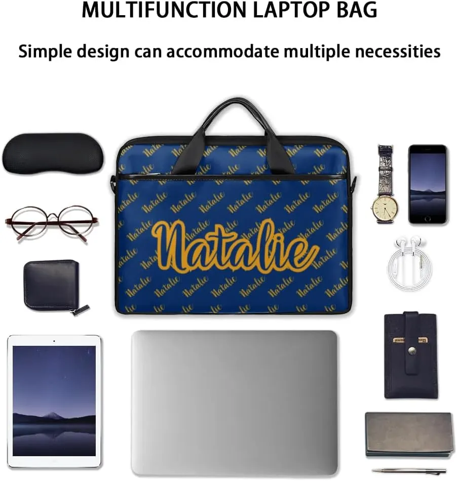 Personalized Name Laptop Bag Case Briefcases for Man Woman, Custom Computer Cases for Laptops, Tablet Shoulder Bag