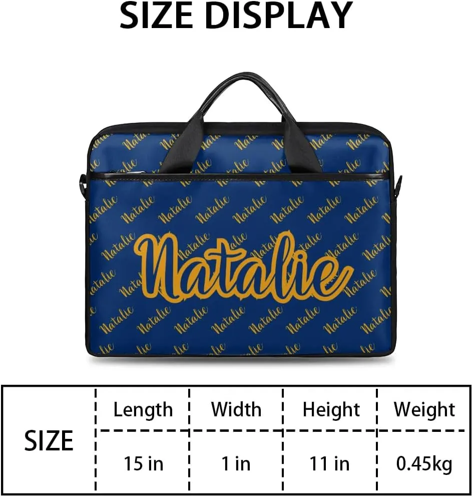 Personalized Name Laptop Bag Case Briefcases for Man Woman, Custom Computer Cases for Laptops, Tablet Shoulder Bag