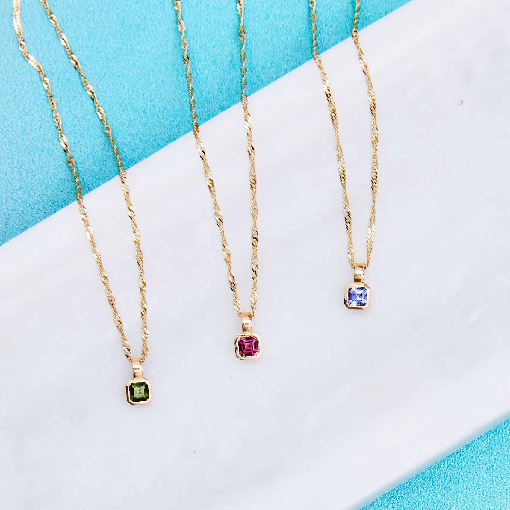 Petite Dahlia Asscher Charm