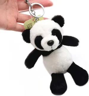 Plush Panda Keychain Stuffed Animal Ornaments Pendant for Backpacks