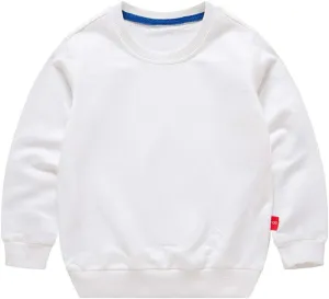 PTPuke Toddler Boys Girls Solid Cotton Thin Sweatshirt Long Sleeve top T-Shirts